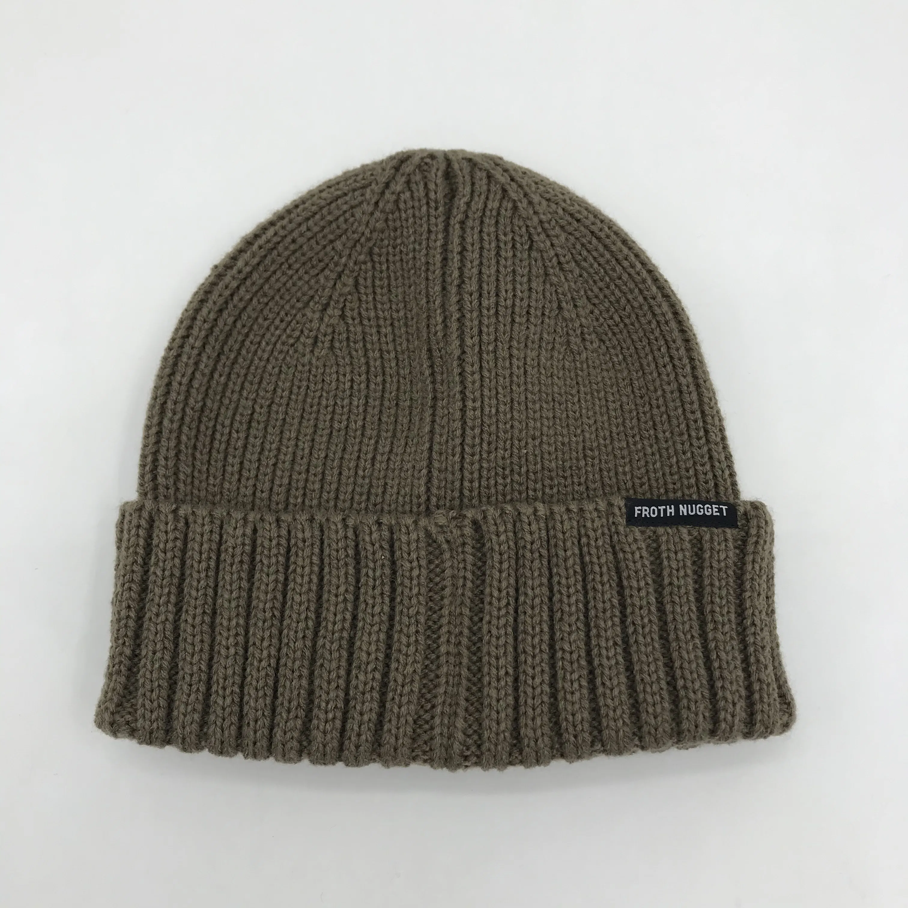 Gorros con Puños Acanalados de Alta Calidad al por Mayor con Parche de Etiqueta Personalizado Un Gorro Delantero y Trasero de Talla Única Para Todos