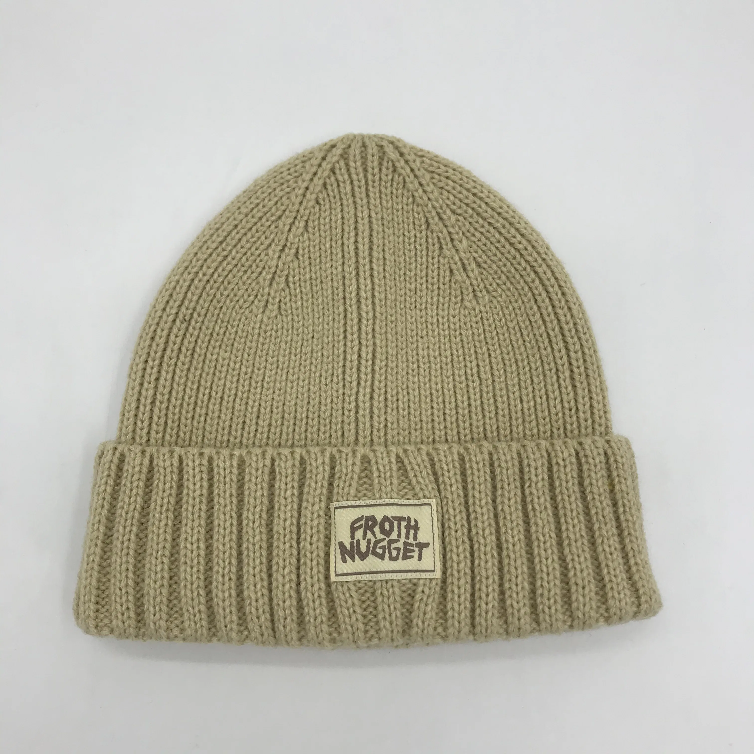 Gorros con Puños Acanalados de Alta Calidad al por Mayor con Parche de Etiqueta Personalizado Un Gorro Delantero y Trasero de Talla Única Para Todos