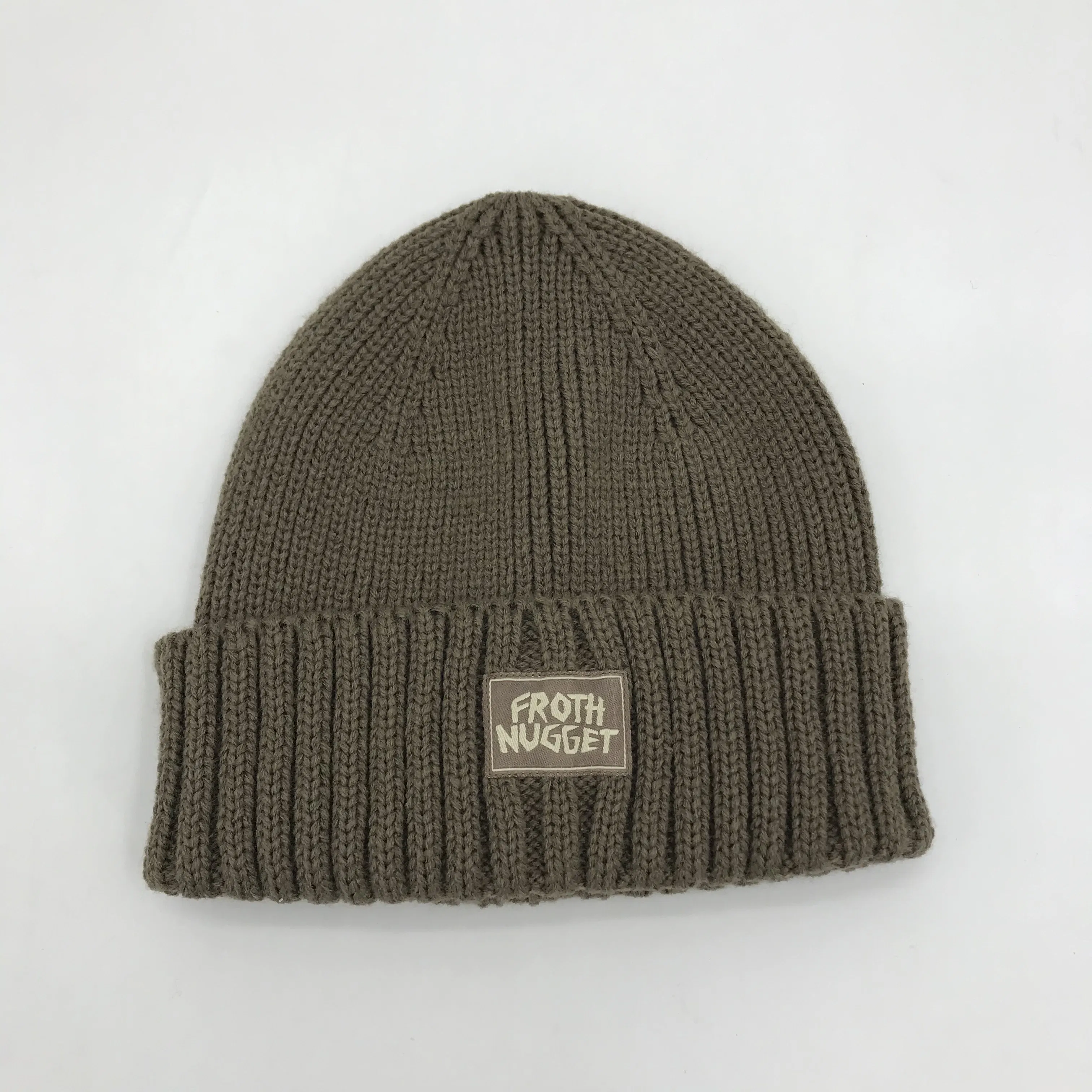 Gorros con Puños Acanalados de Alta Calidad al por Mayor con Parche de Etiqueta Personalizado Un Gorro Delantero y Trasero de Talla Única Para Todos