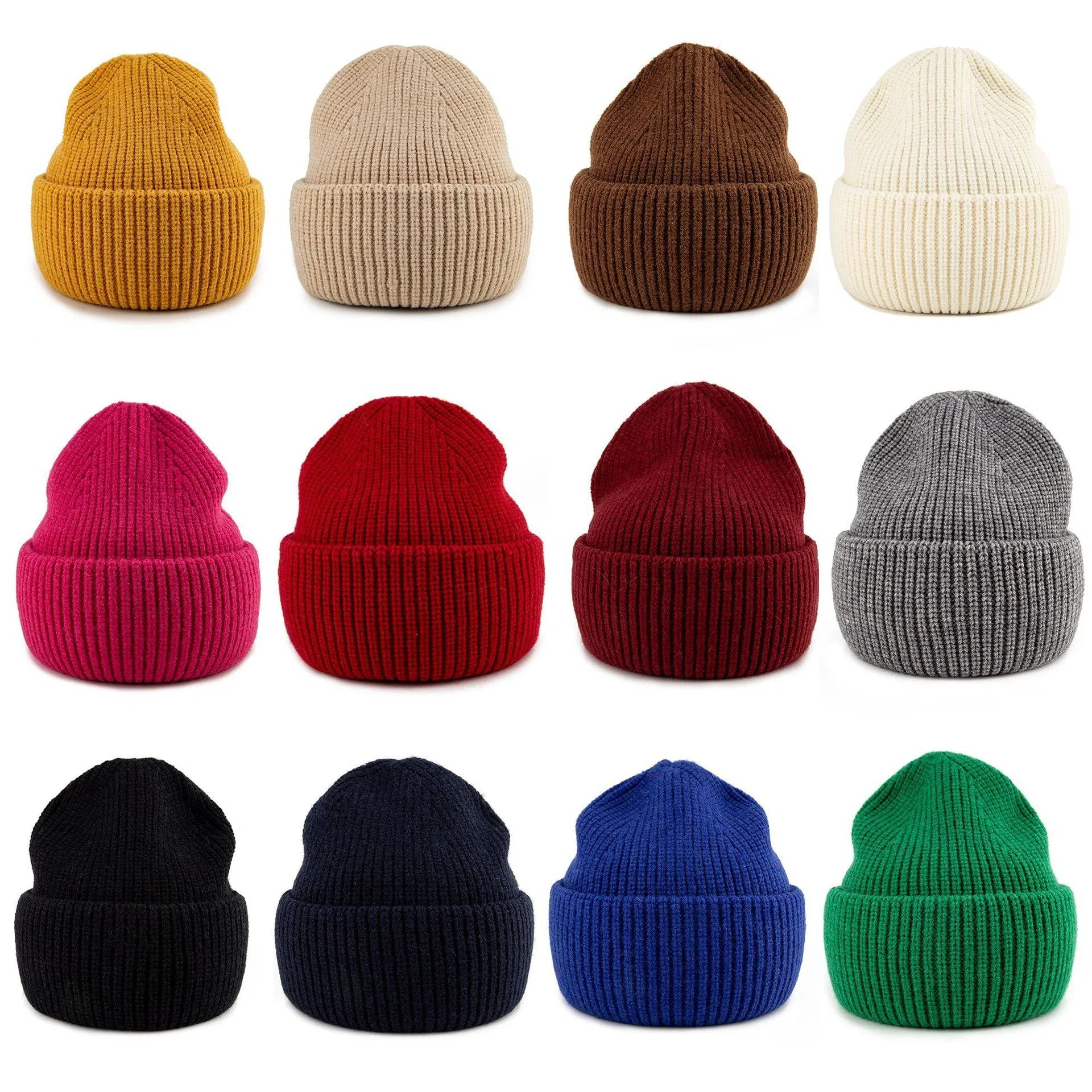 Diseño Multicolor de Acrílico Colorido de la Detección de la aguja del Sombrero de la Gorrita Tejida del Invierno