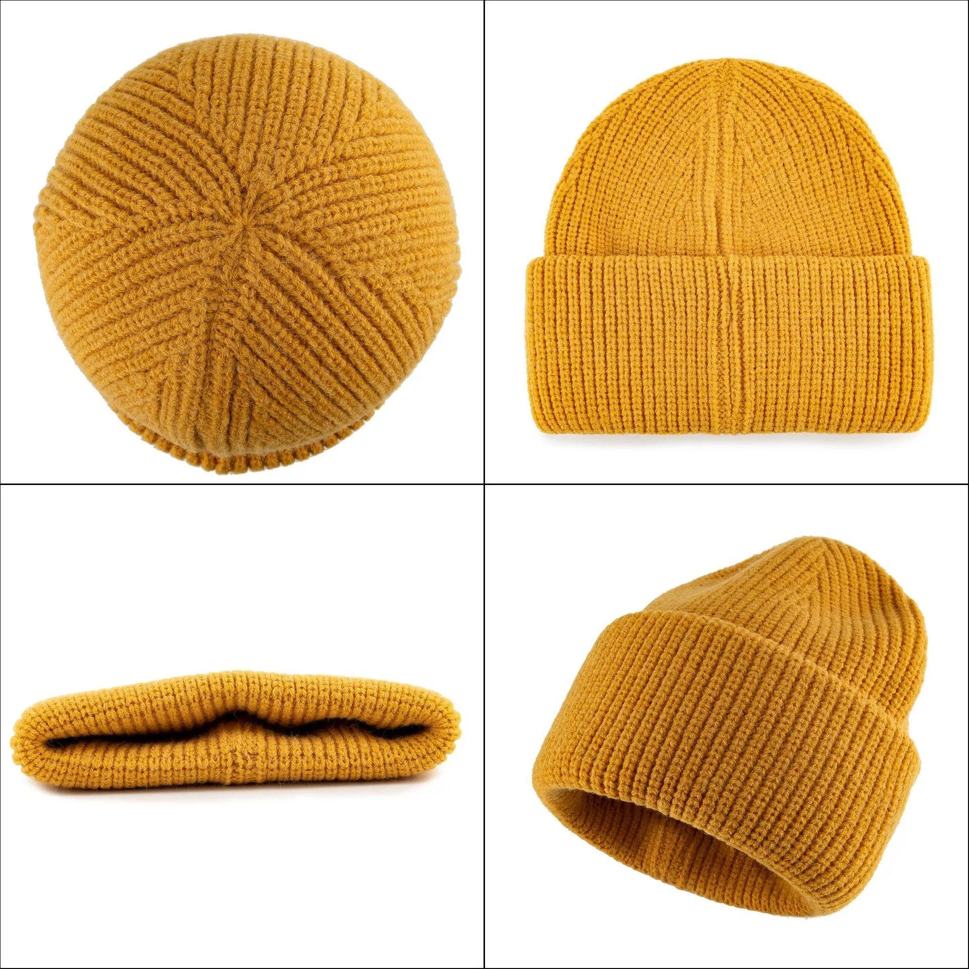 Diseño Multicolor de Acrílico Colorido de la Detección de la aguja del Sombrero de la Gorrita Tejida del Invierno