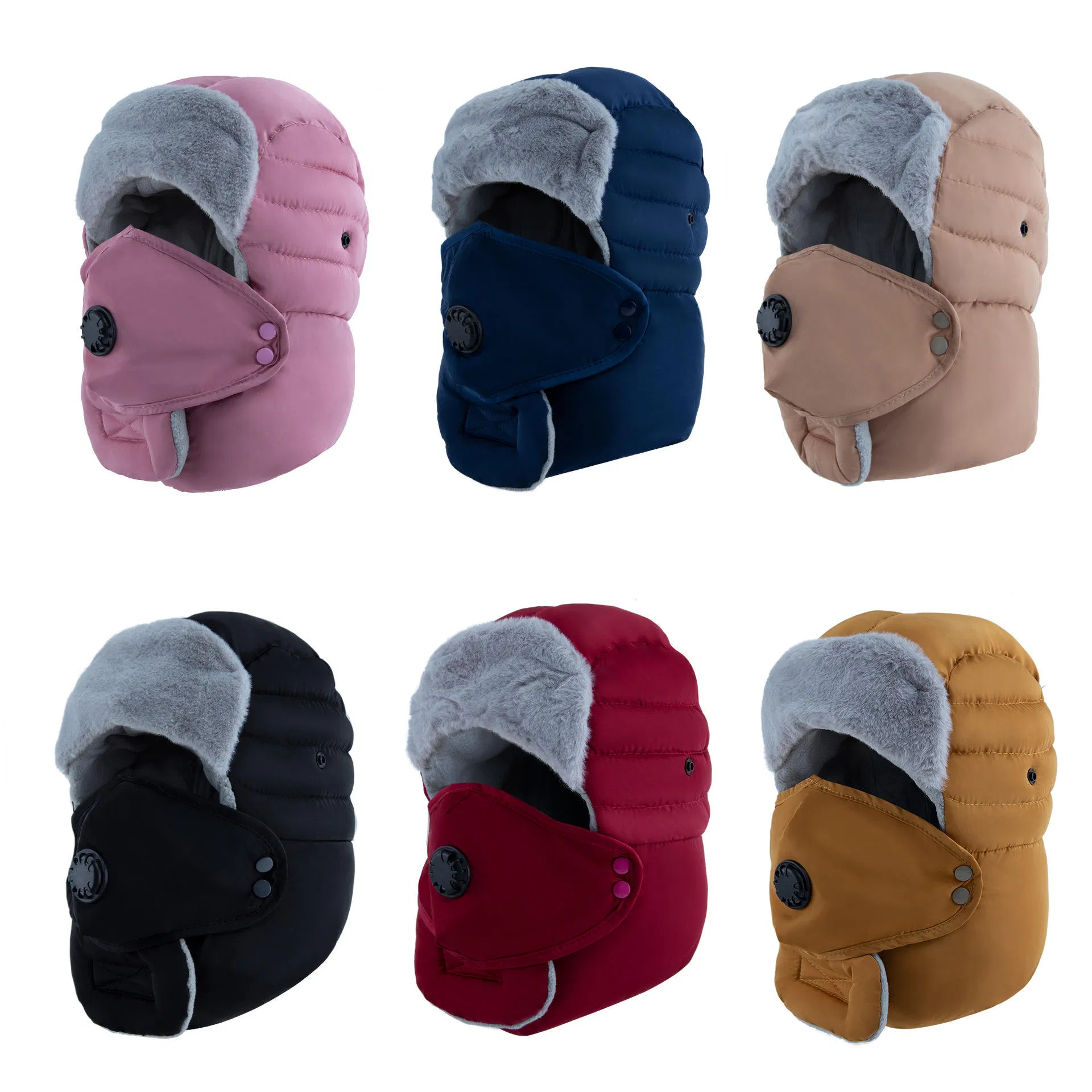 Gorro Térmico Cálido de Invierno, Forro Polar de Piel Térmica, Sombreros Rusos Ushanka, Máscara, Orejera, Esquí de Nieve, Gorro de Cazador Calentado