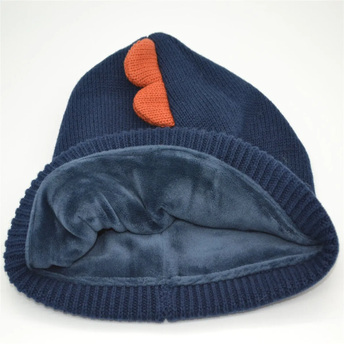 Gorro de punto para Niños con Dibujos Animados Bordados con Logotipo Personalizado con forro polar Gorro de invierno OEM para niños con POMPÓN de hilo reciclado