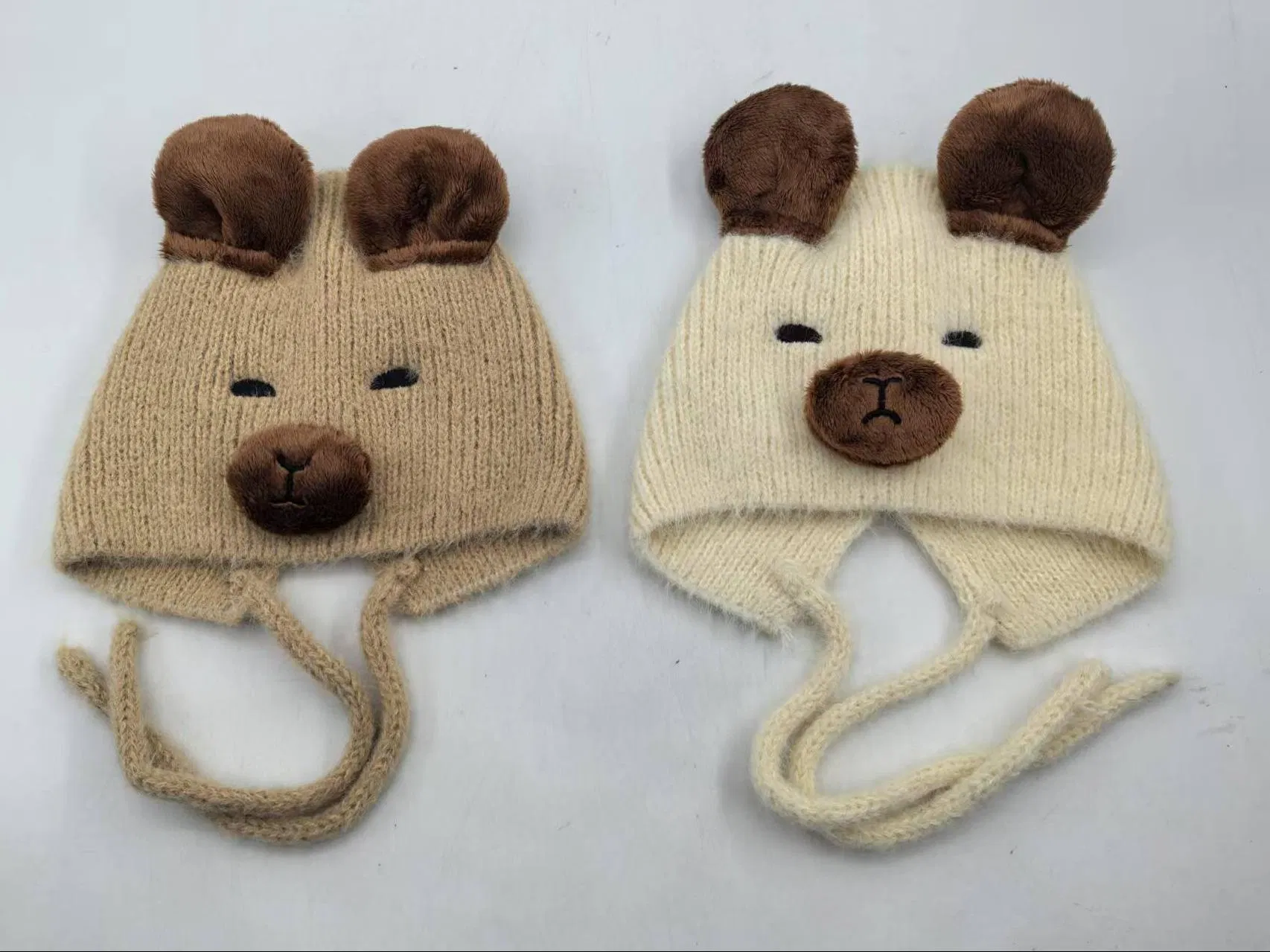 Sombrero de punto para niños 100% Acrílico Estilo Capibara Animal de moda y lindo