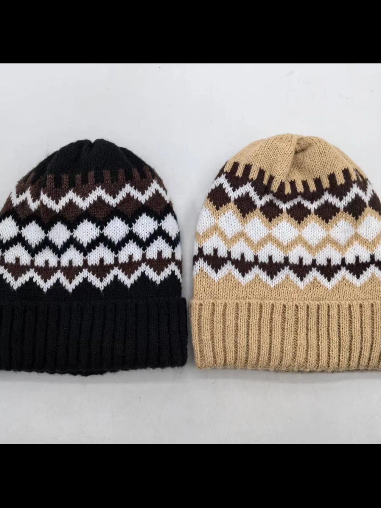 Sombrero Jacquard con Patrón de Diamantes, De una sola capa, Estilo Infantil,2 Opciones de Color