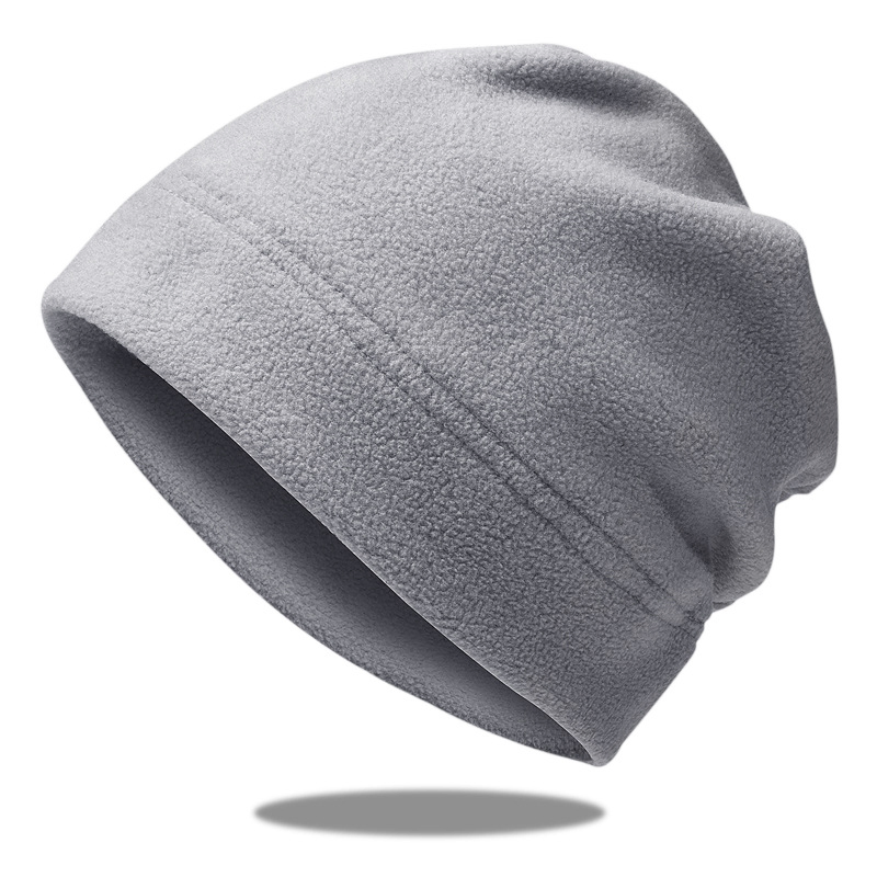 Gorros de Invierno con Gorro Holgado con Etiqueta de Logotipo Personalizado de Forro Polar