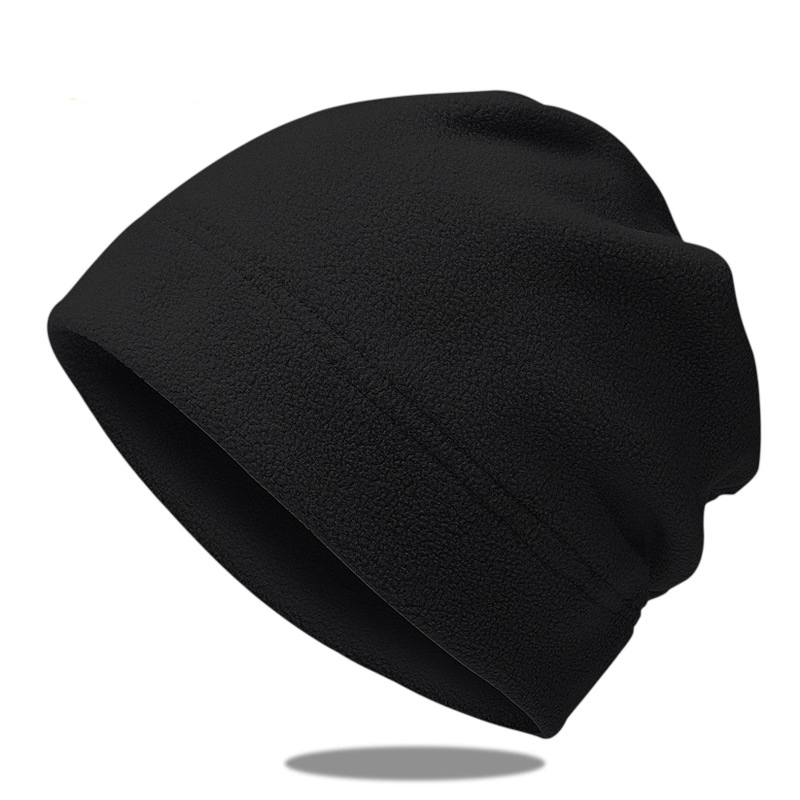 Gorros de Invierno con Gorro Holgado con Etiqueta de Logotipo Personalizado de Forro Polar