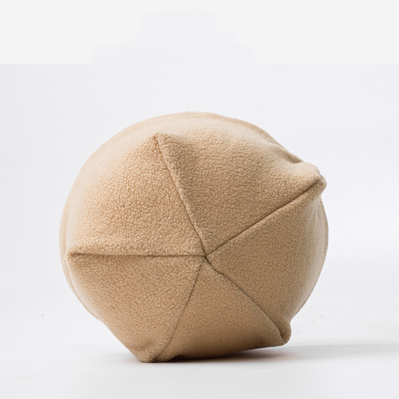 Gorros de Invierno con Gorro Holgado con Etiqueta de Logotipo Personalizado de Forro Polar