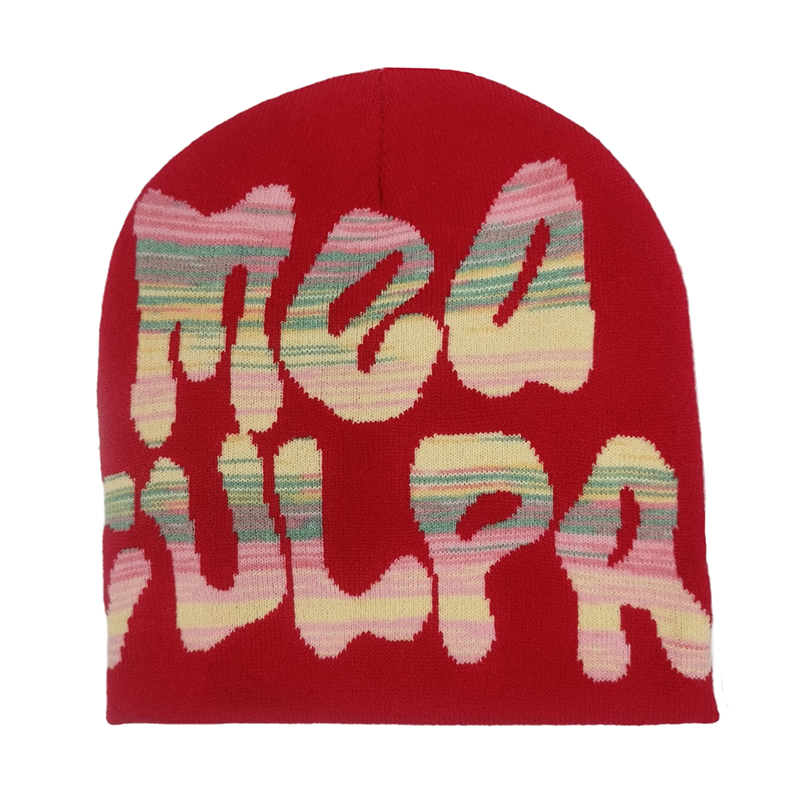 Gorro de punto Jacquard del Fabricante Sombreros ajustados Gorros Cálidos personalizados