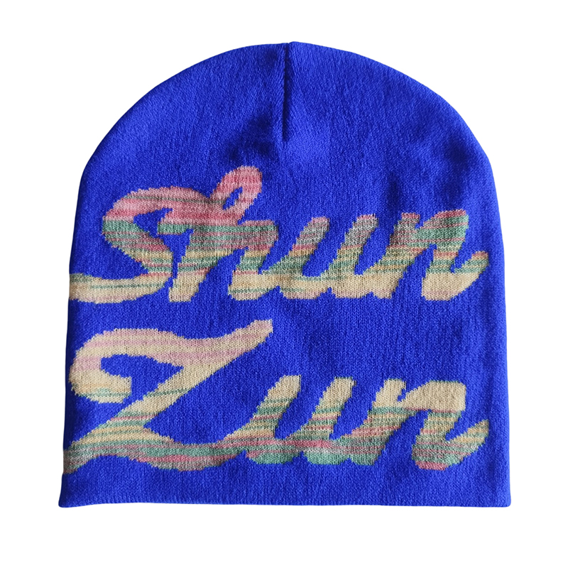 Gorro de punto Jacquard del Fabricante Sombreros ajustados Gorros Cálidos personalizados