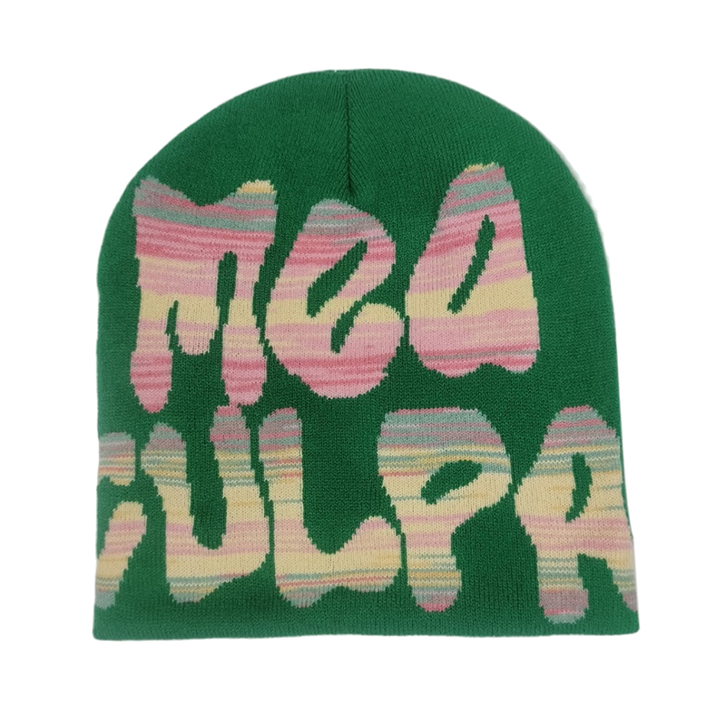 Gorro de punto Jacquard del Fabricante Sombreros ajustados Gorros Cálidos personalizados