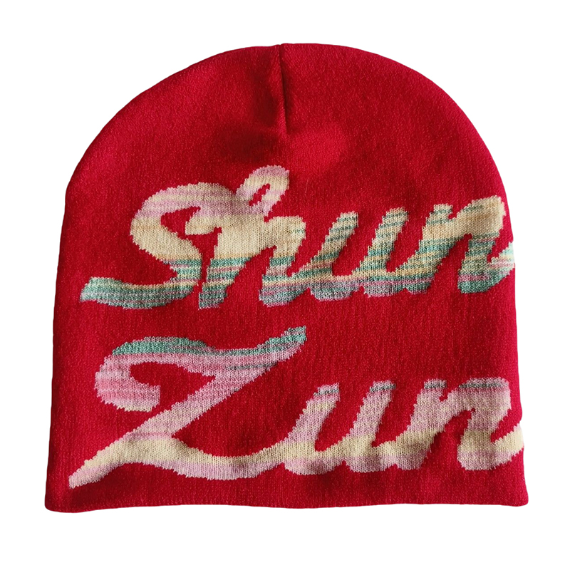 Gorro de punto Jacquard del Fabricante Sombreros ajustados Gorros Cálidos personalizados