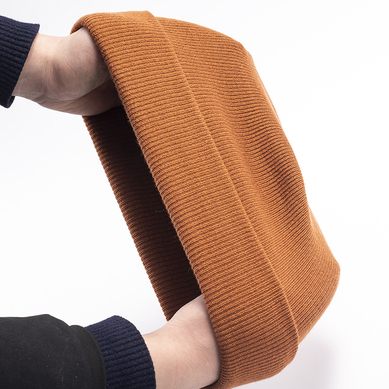 Gorro de punto de invierno Jacquard Holgado Cálido de lujo de Diseñador personalizado Bordado al por mayor
