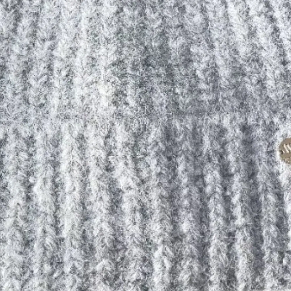 Gorro de Punto de Moda de Invierno Mezclado de Lana Gorro con Puños Estampados Cálidos