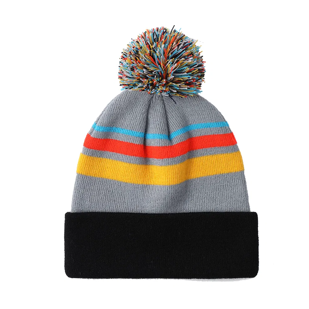 Gorro de punto de invierno Holgado de lujo al por mayor con Logotipo Personalizado Bordado