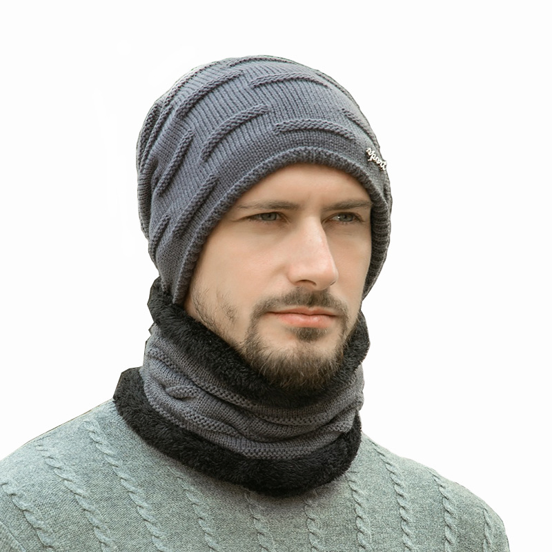 Bufanda de Punto Protección para los Oídos Sombrero Cálido de Felpa Cálido Sombrero de Acrílico para Exteriores de Invierno
