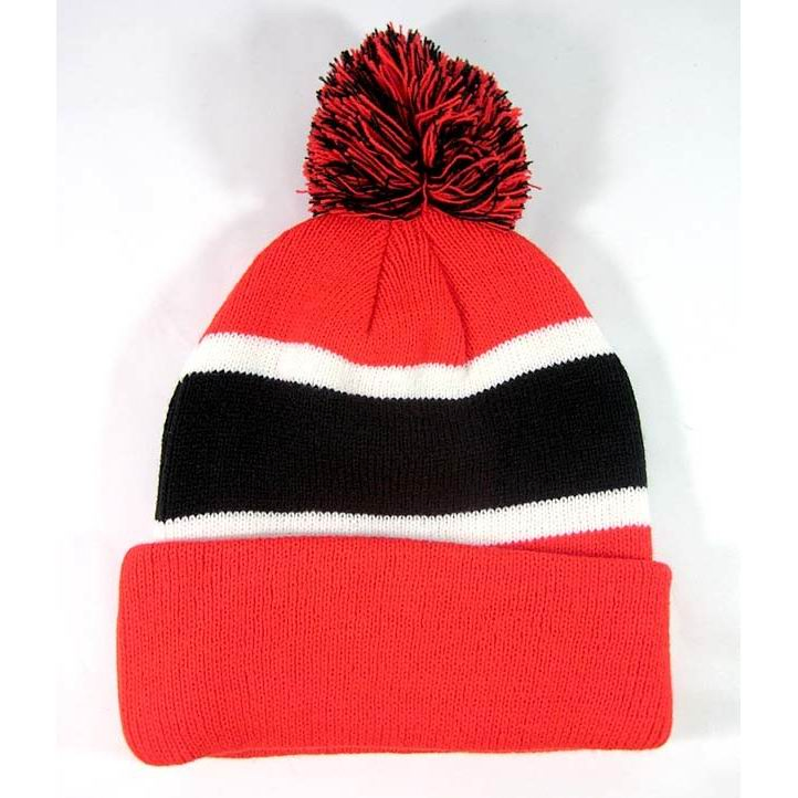 Gorro de POMPÓN Jaspeado de Punto con Puño