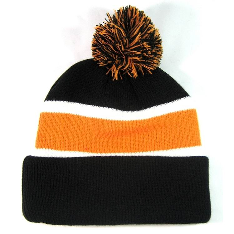 Gorro de POMPÓN Jaspeado de Punto con Puño