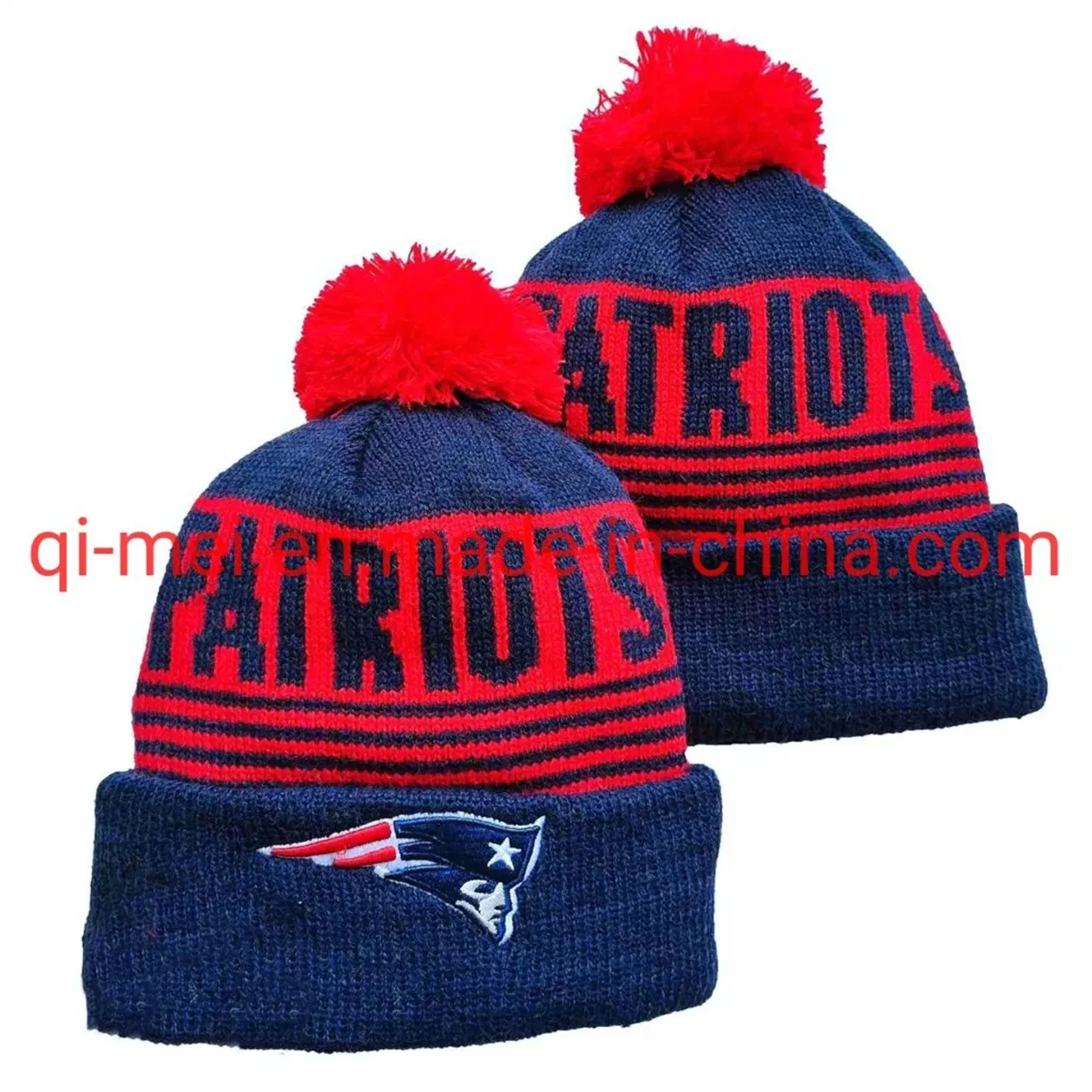 Gorros de punto Deportivos con pompones de la temporada 100 de los Colts Bills Chiefs Pstriots Dolphins 2022